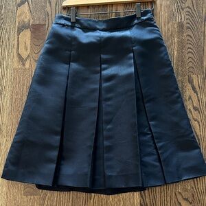 Halogen Black A-Line Pleated Skirt